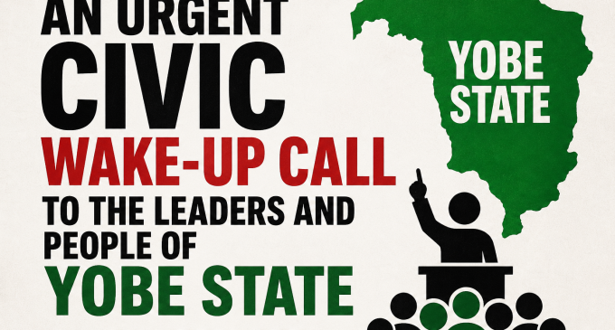 AN URGENT CIVIC CAUTION TO THE LEADERS AND PEOPLE OF YOBE STATE