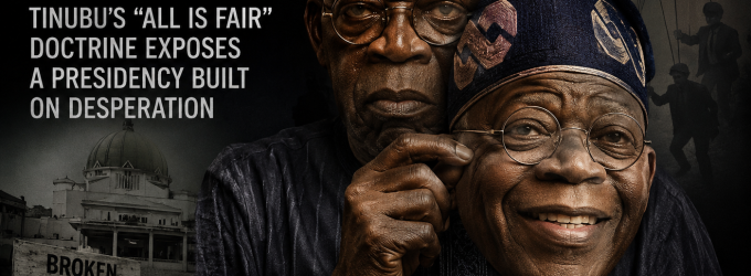 The Mask Has Sliped: Tinubu’s “All Is Fair” Doctrine Exposes a Presidency Built on Desperation.  —  by  H.Y. Poloma